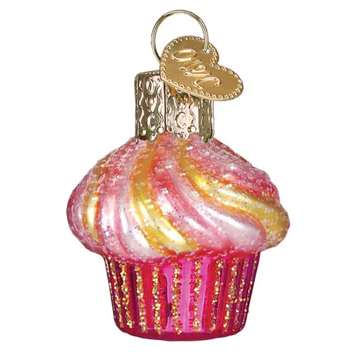Mini Cupcake Ornament Old World Christmas Back