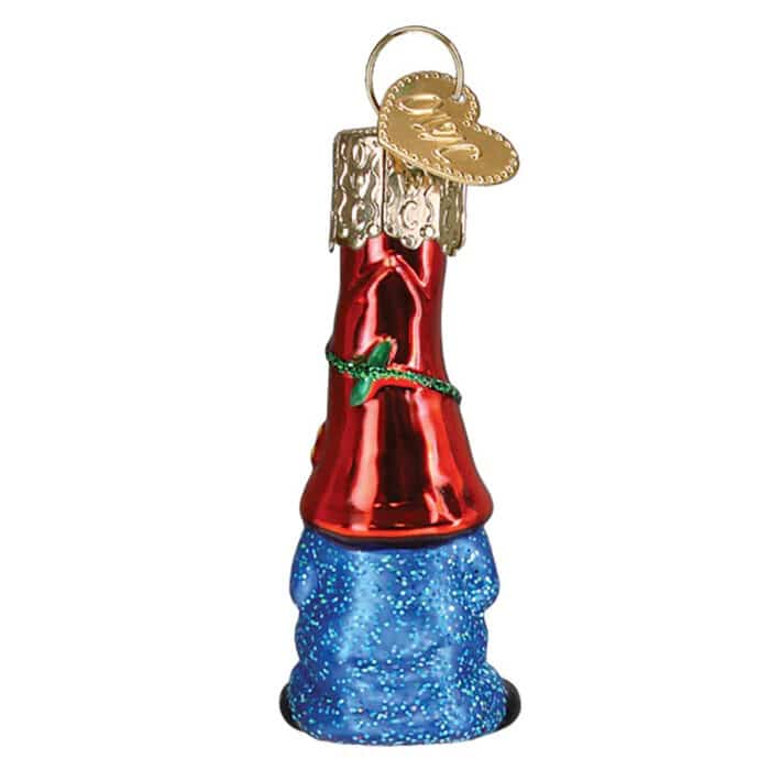 Mini Garden Gnome Ornament Old World Christmas Back