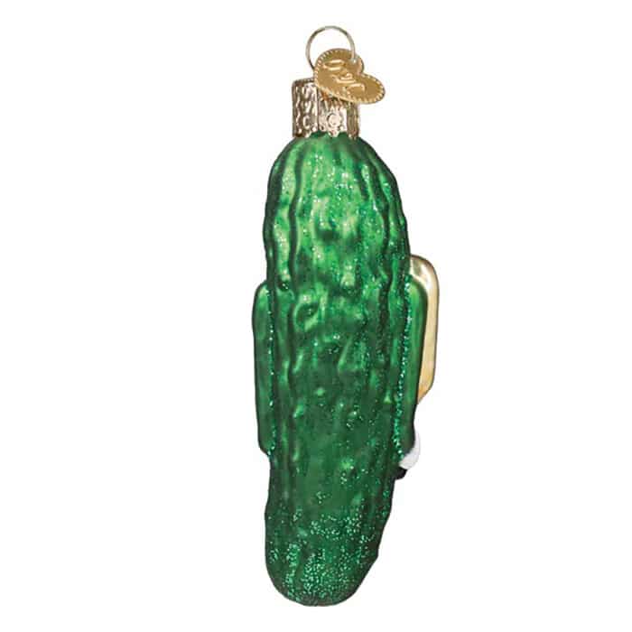 Pickleball Pickle Ornament Old World Christmas Back