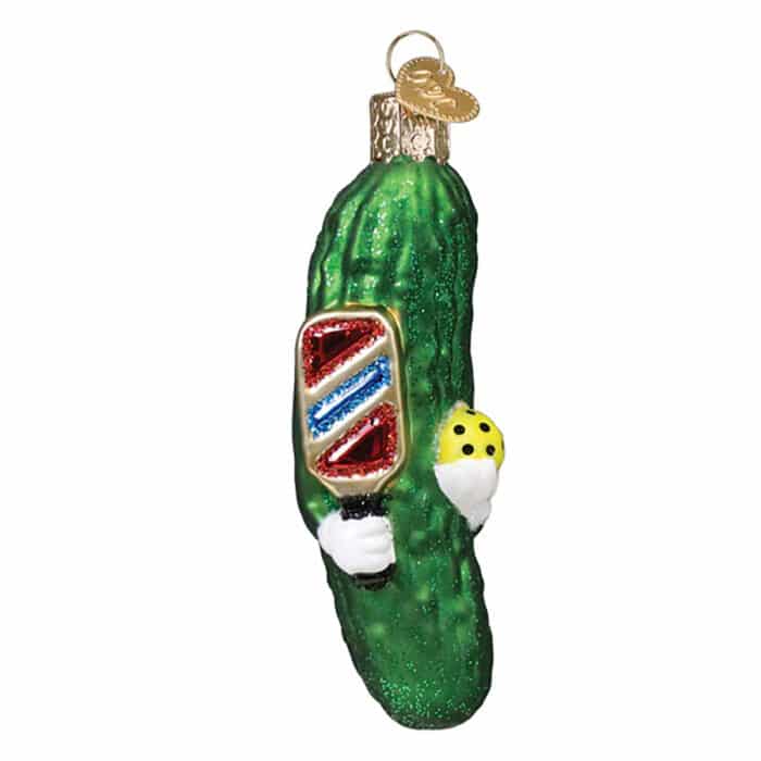 Pickleball Pickle Ornament Old World Christmas Side