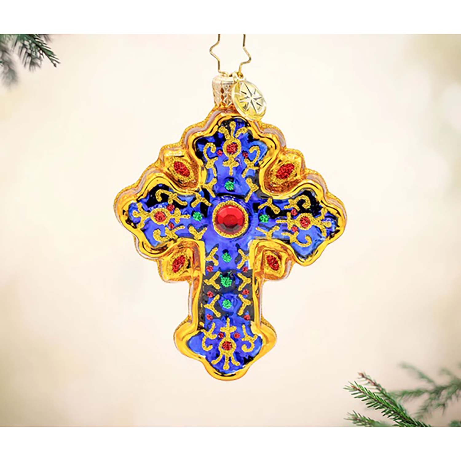 Sacred Season Cross Gem by Radko