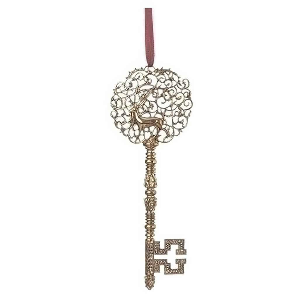 Santas Secret Key Deer Design Ornament