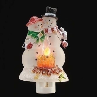 Snowman Couple Night Light