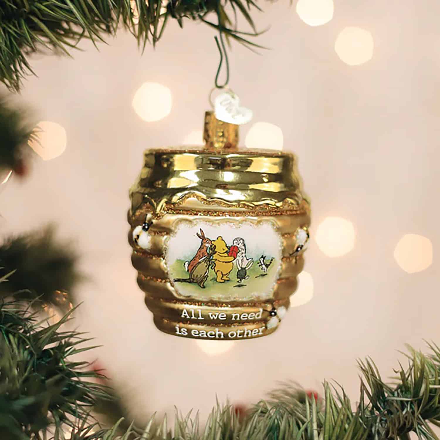 Winnie and Friends Honey Pot Ornament Old World Christmas