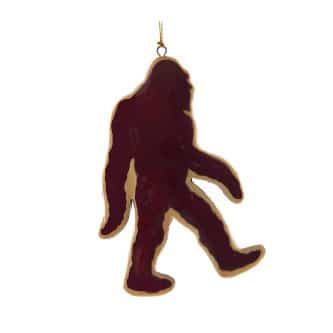 Bigfoot Silhouette Tin Ornament