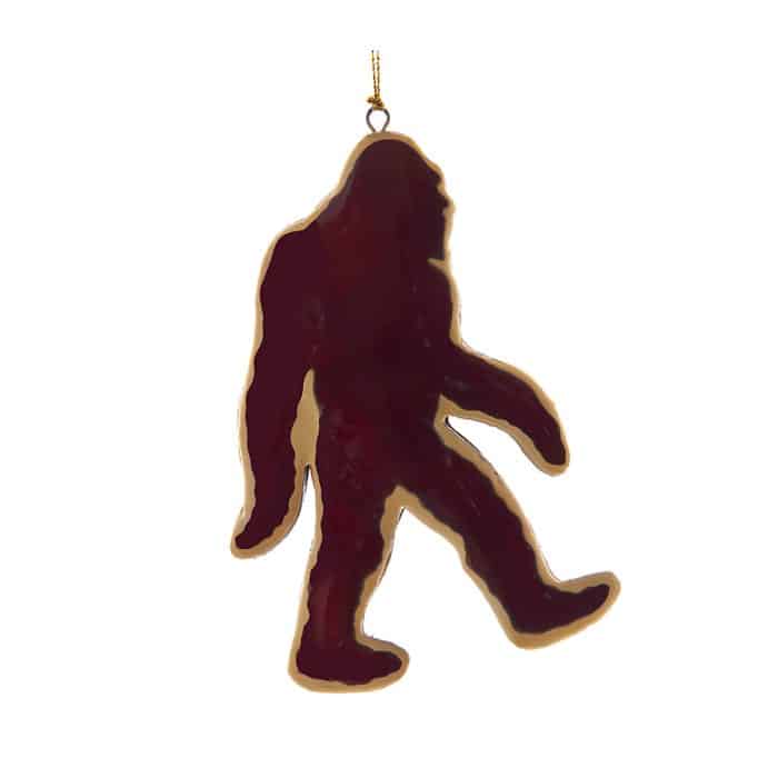 Bigfoot Silhouette Tin Ornament