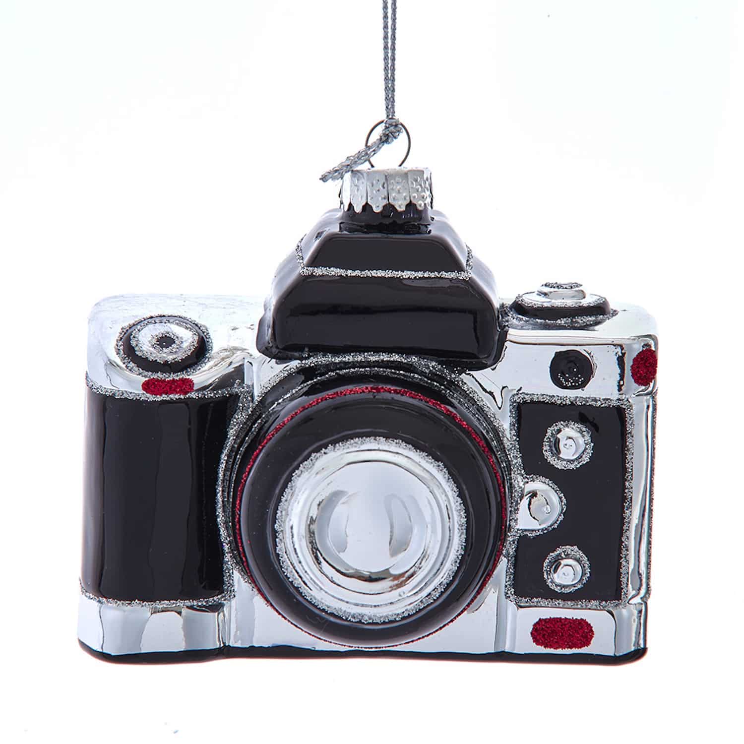 Black Old Style Camera Ornament