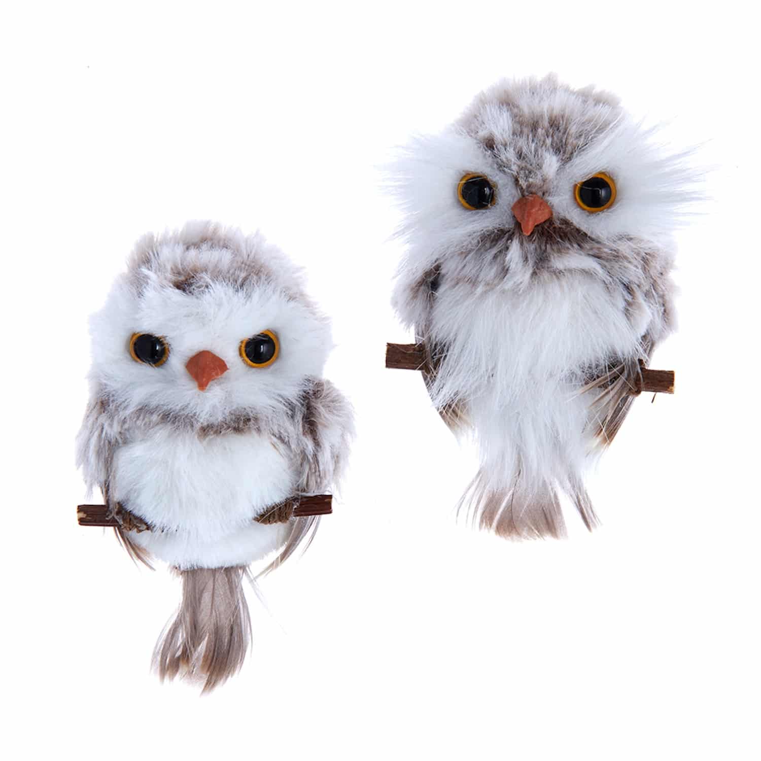 Brown Fluffy Owl Ornament