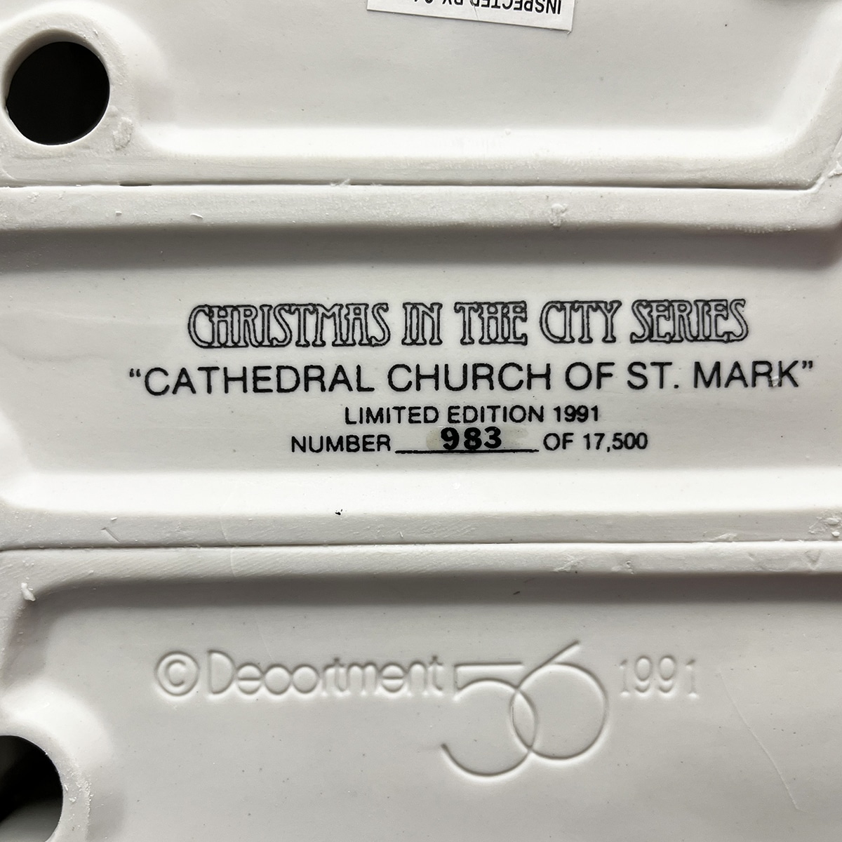 Cathedral of St Marks Christmas in the City D56 Pre owned Edition Number