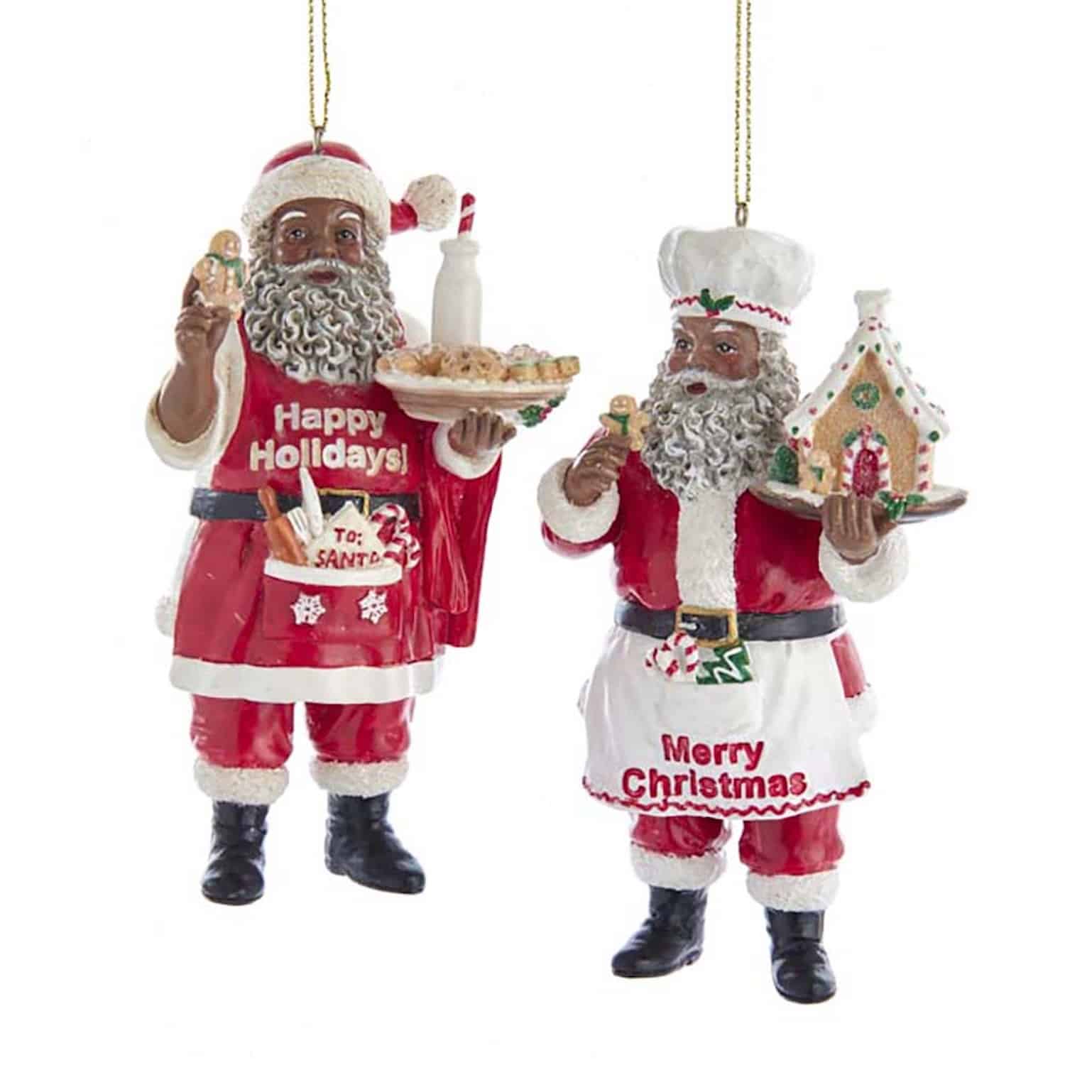 Chef Baking Santa Ornaments