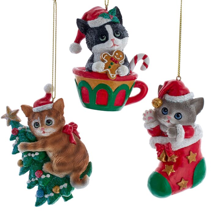 Christmas Cat Shenanigans Ornament