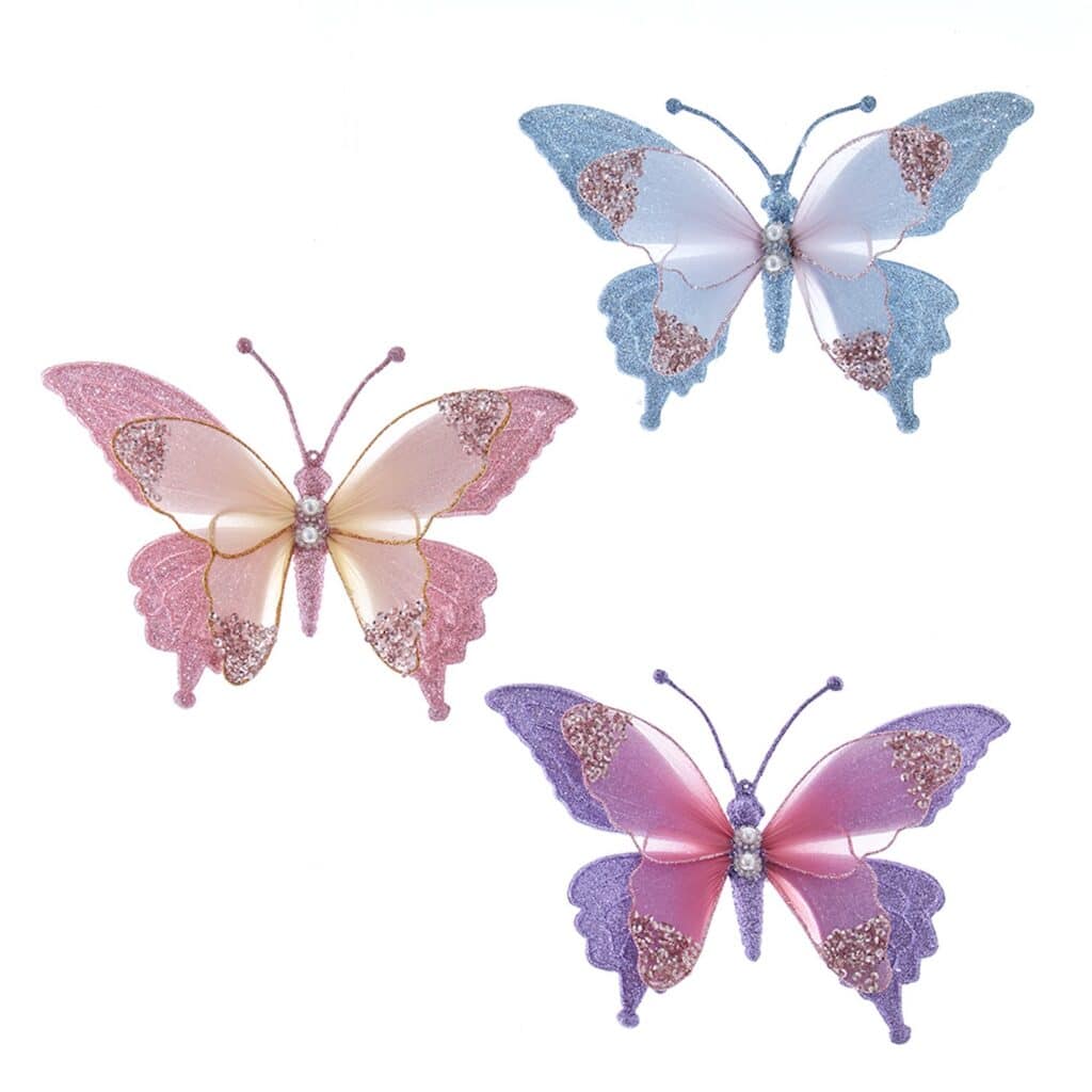 Colorful Butterfly Clip Ornaments