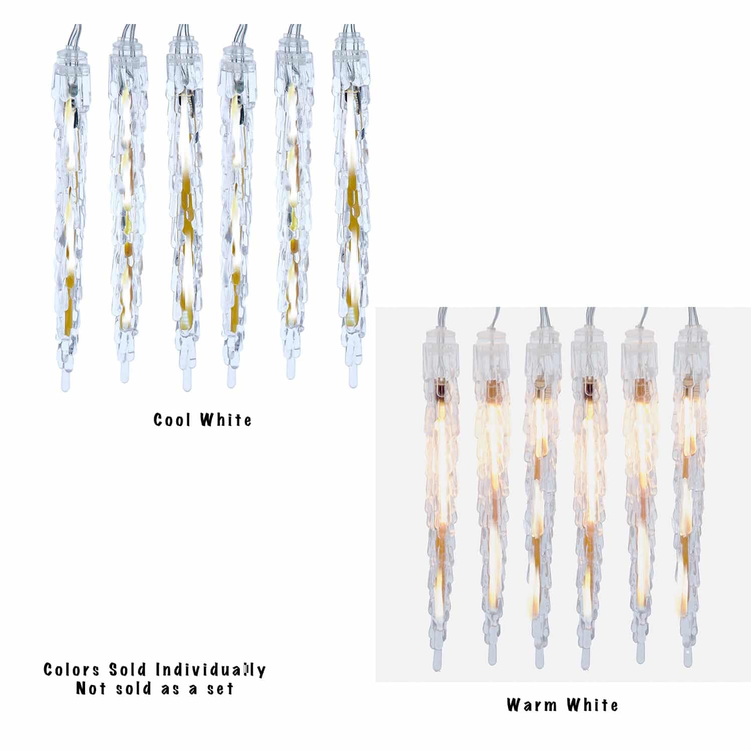 Cool White or Warm White Icicle Led Lights