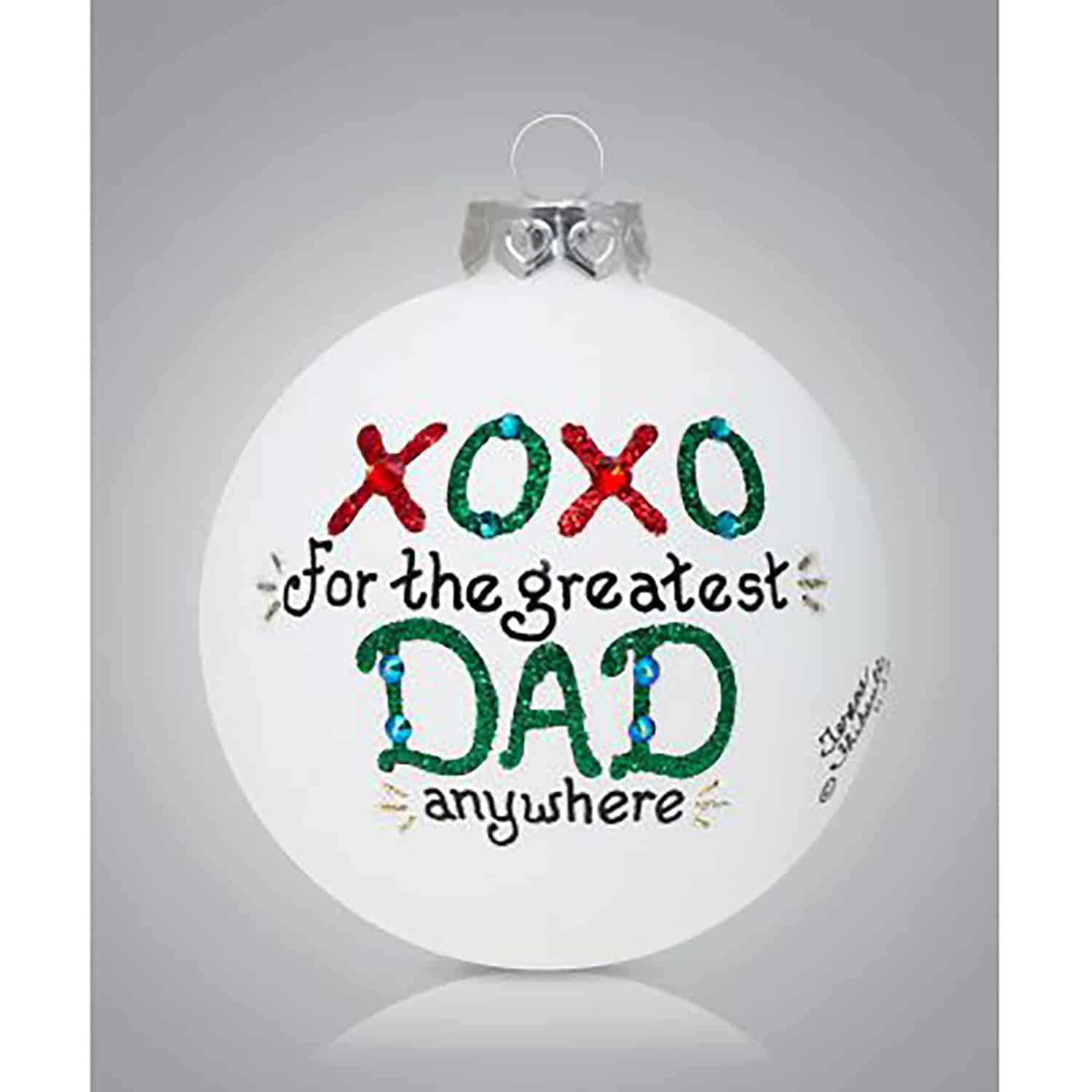Dad the Greatest Glass Ball Ornament Personalized