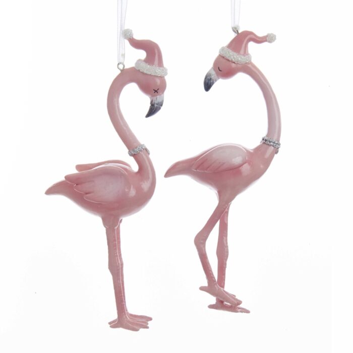 Fancy Pink Flamingo Ornaments