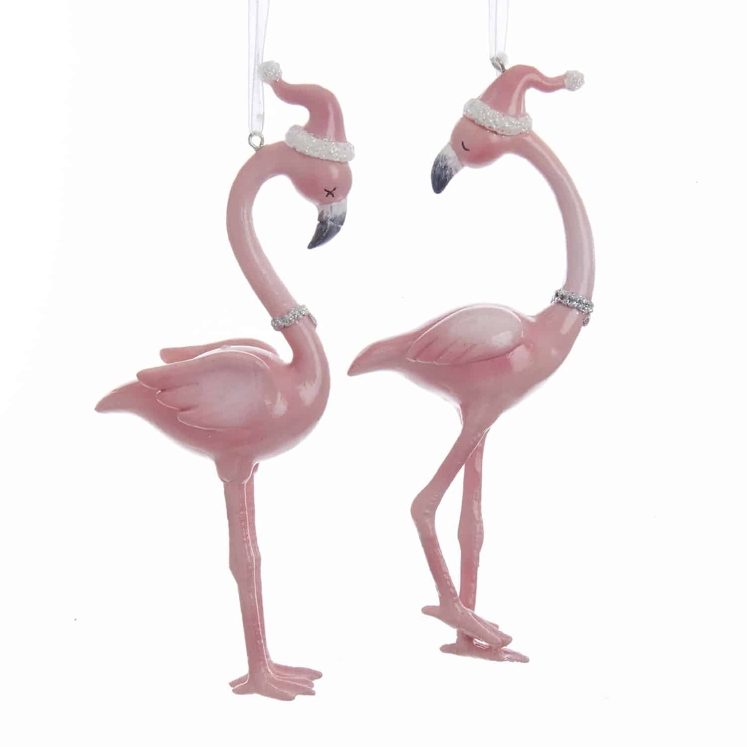 Fancy Pink Flamingo Ornaments