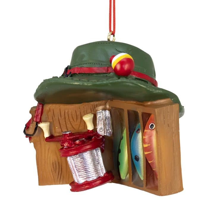 Fishing Hat Tackle Box Ornament