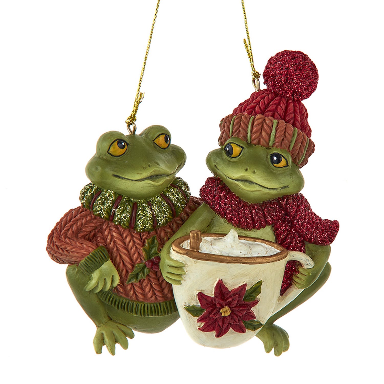 Frog Couple Cocoa Cup Ornament