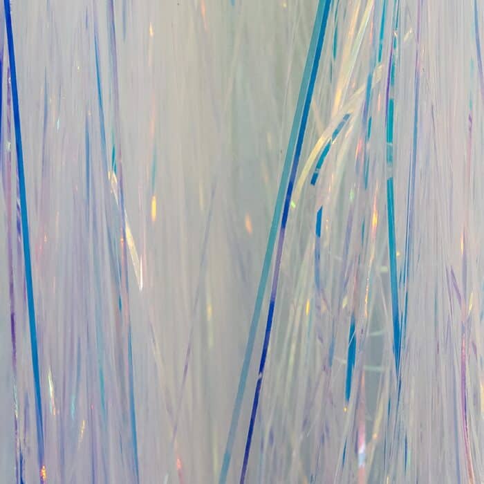 Gold or Silver or Iridescent Tinsel Strips Iridescent