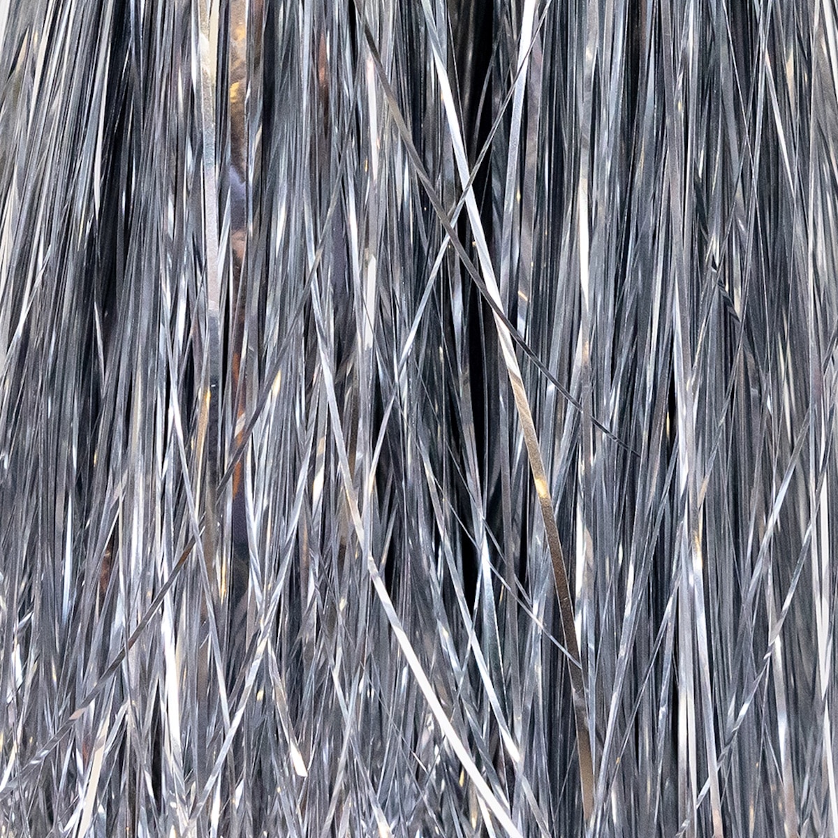 Gold or Silver or Iridescent Tinsel Strips Silver