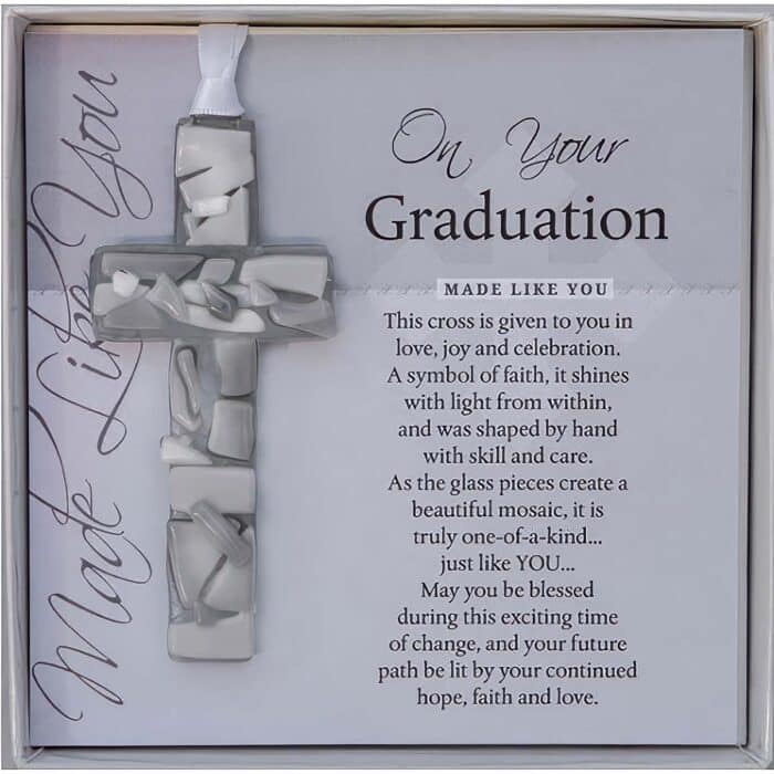 Graduation Mosaic Cross Ornament