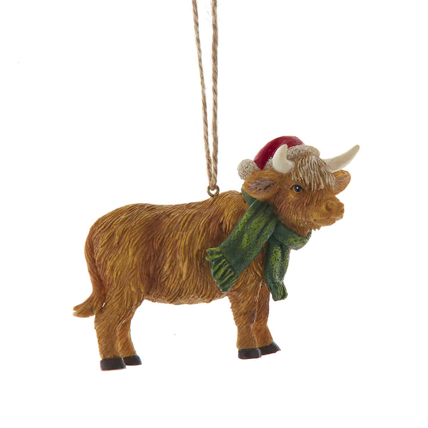 Holiday Highland Cow Ornament