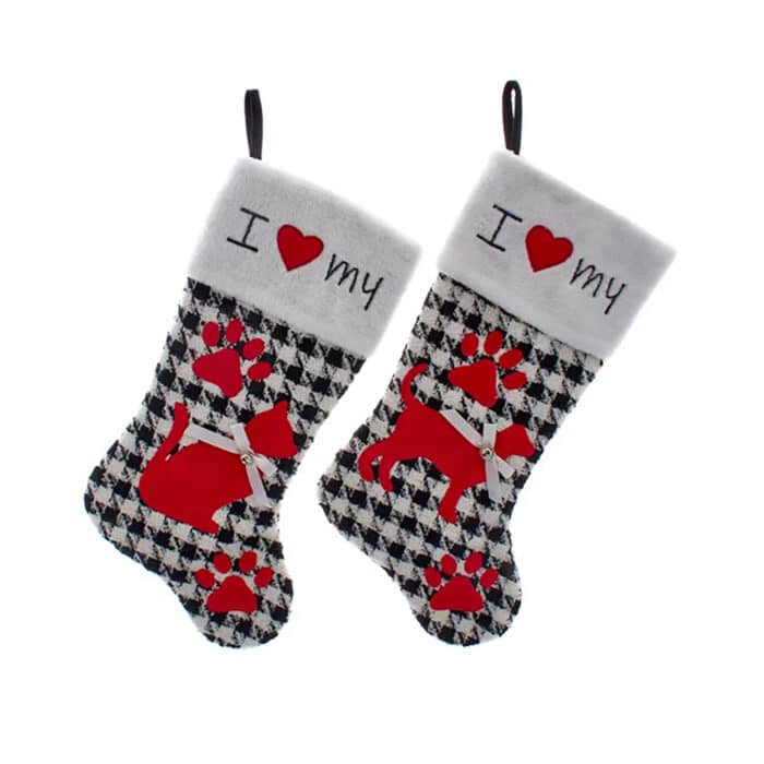 Houndstooth Dog or Cat Stockings