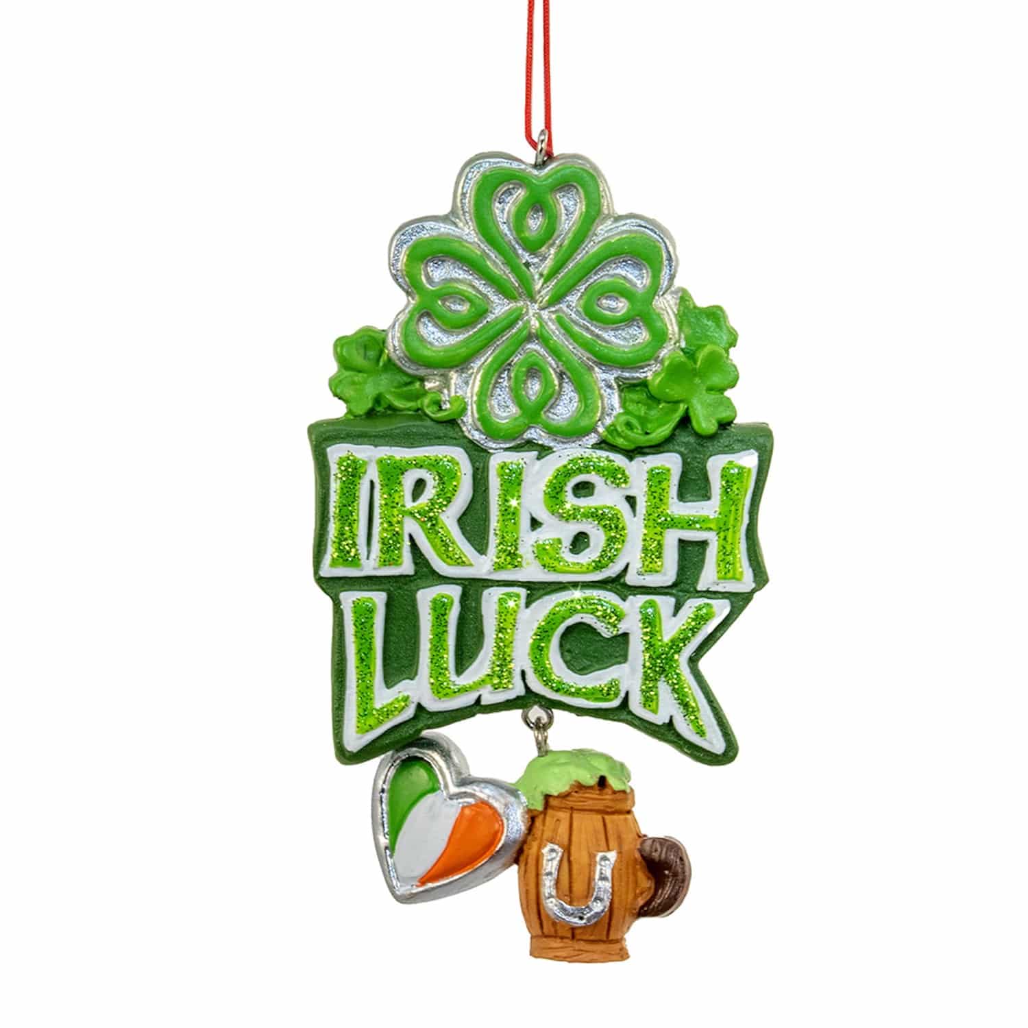 Irish Luck Glitter Ornament