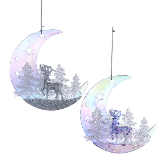 Moon with Deer Ornaments