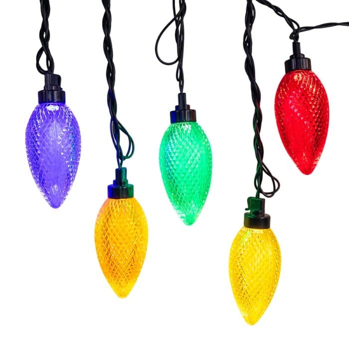Multicolor or Warm White Super C9 Yard Stake Lights Multi Color