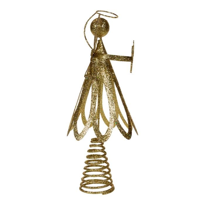 Open Frame Glittered Angel Tree Topper Side