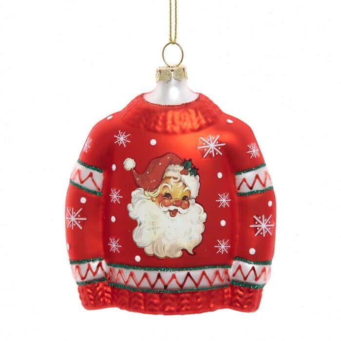 Santa Face Sweater Ornament