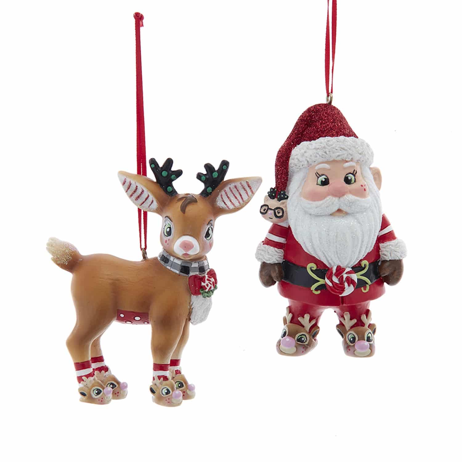 Santa or Reindeer Festive Ornaments