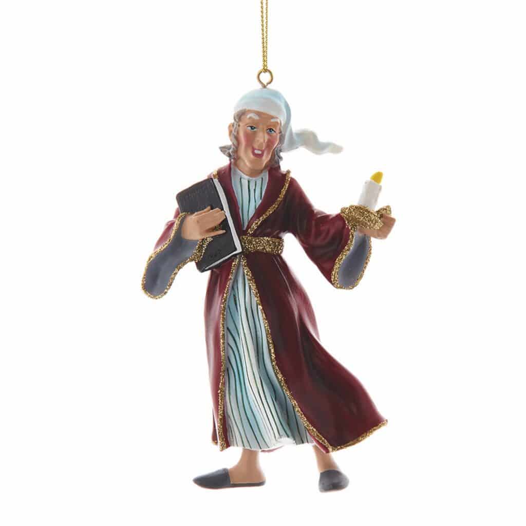 Scrooge in Bathrobe Ornament