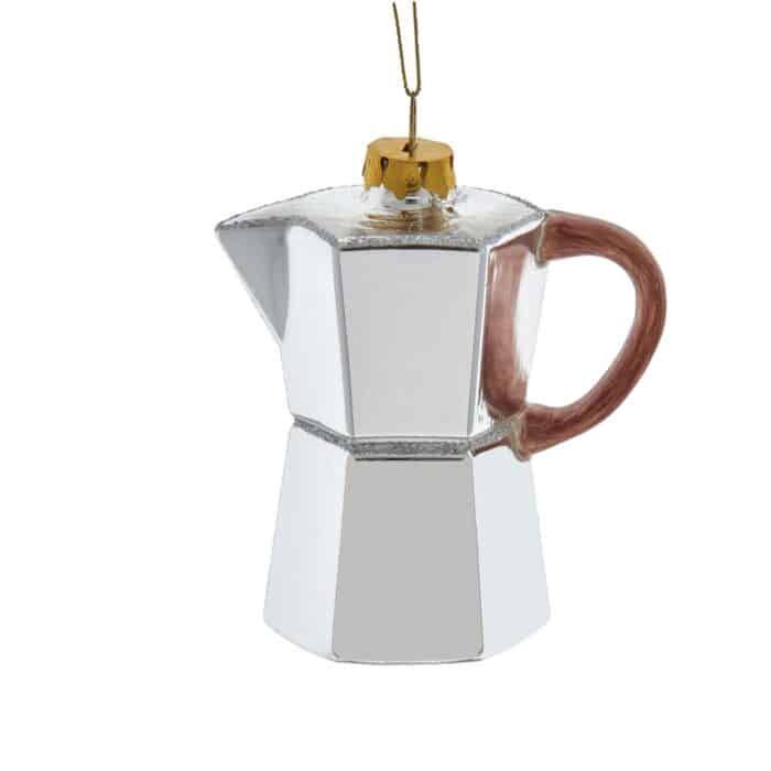 Silver Espresso Pot Ornament