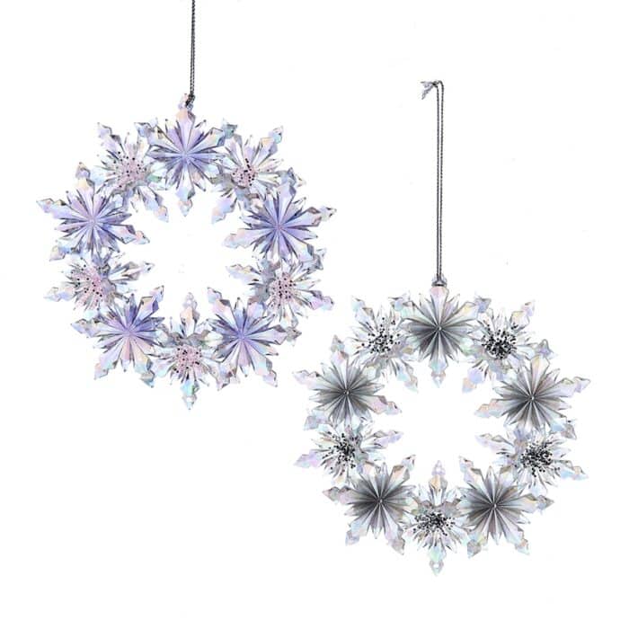 Silver or Lavender Wreath Ornament