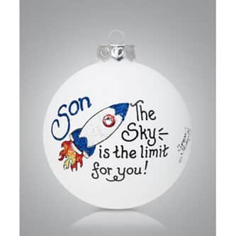Son The Sky Glass Ball Ornament Personalized