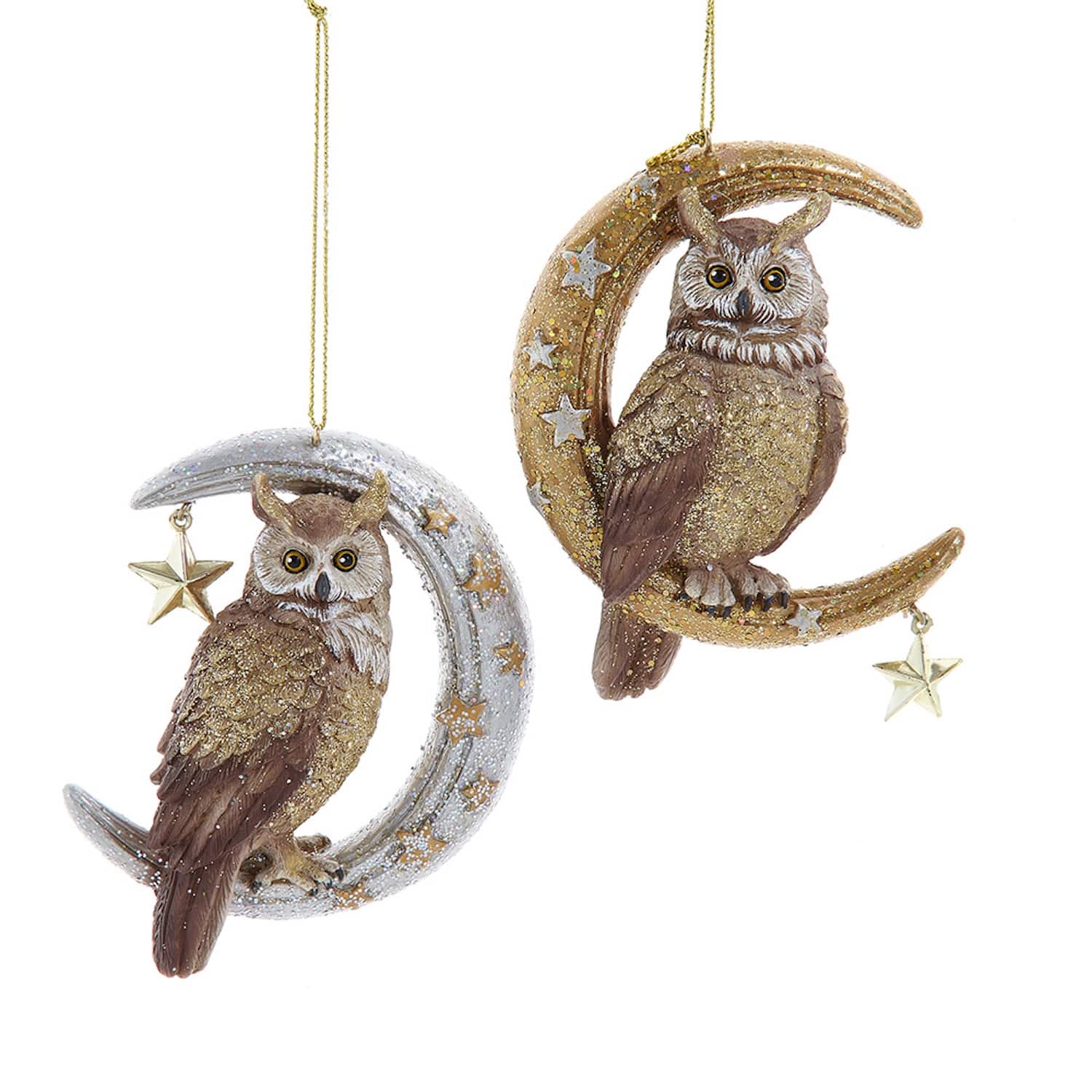 Starry Moon Owl Ornaments