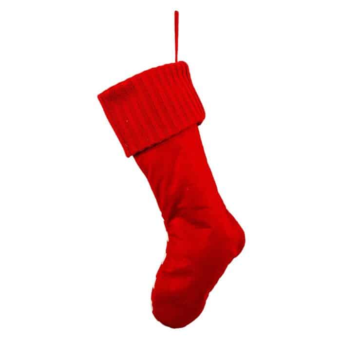 Striped Knit Deer Stocking Back