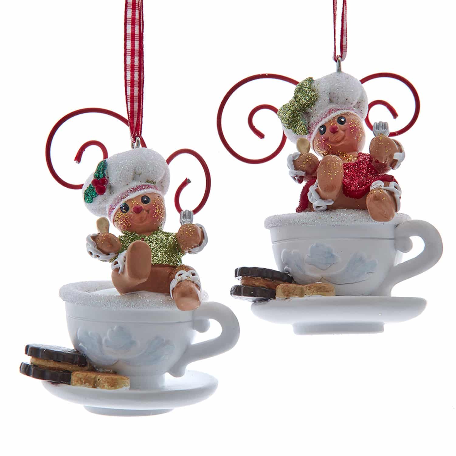 Teacup Gingerbread Boy or Girl Ornaments