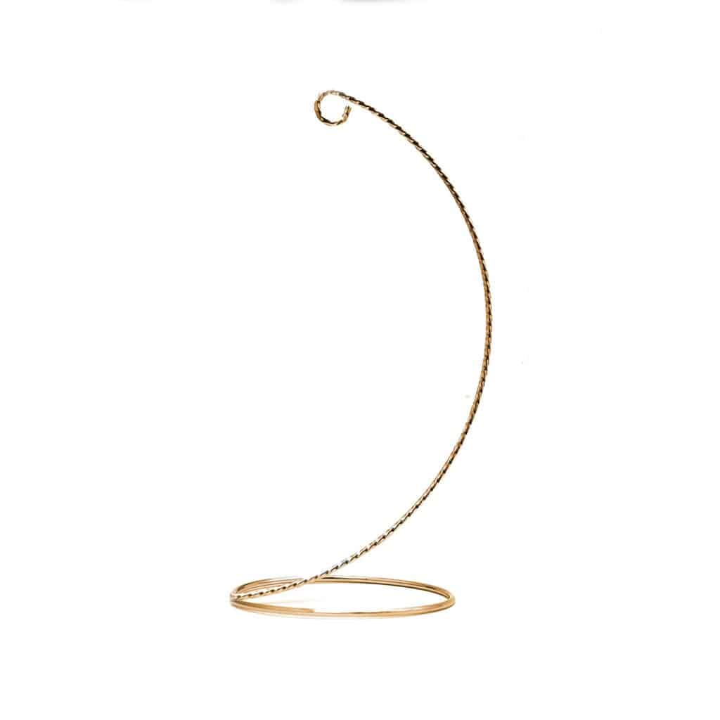 Gold Twisted Metal Ornament Stand