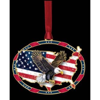 Americana Eagle In Flight Ornament