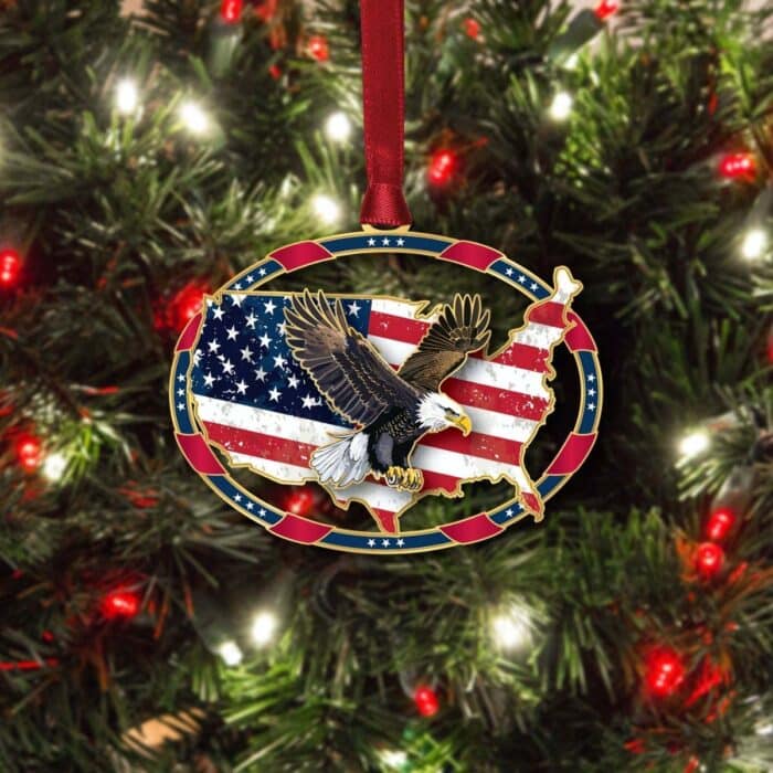 Americana Eagle in Flight Ornament Glamour