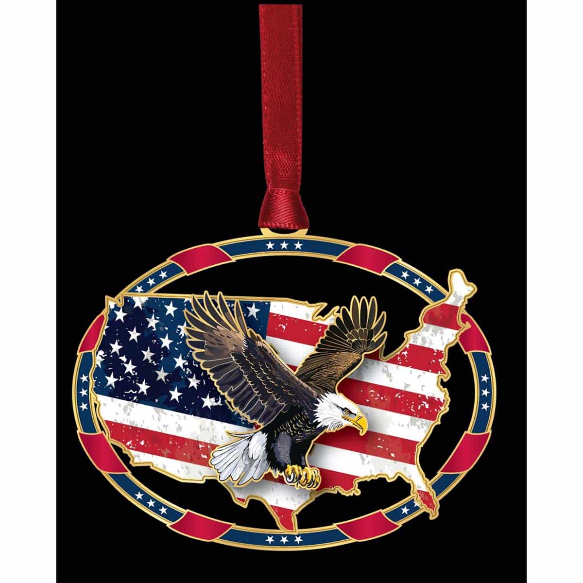 Americana Eagle in Flight Ornament