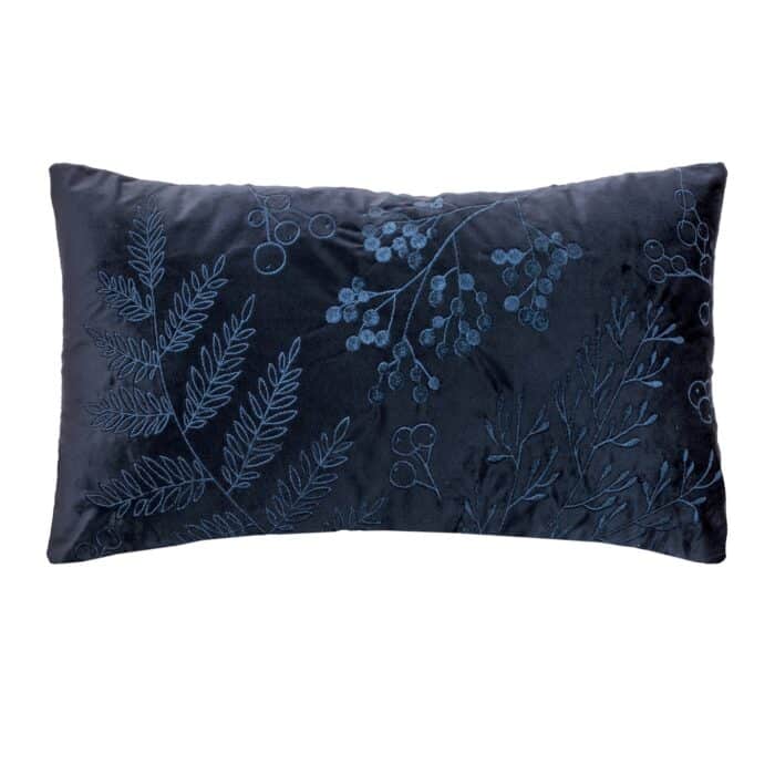 Blueberry Embroidered Decorative Pillow