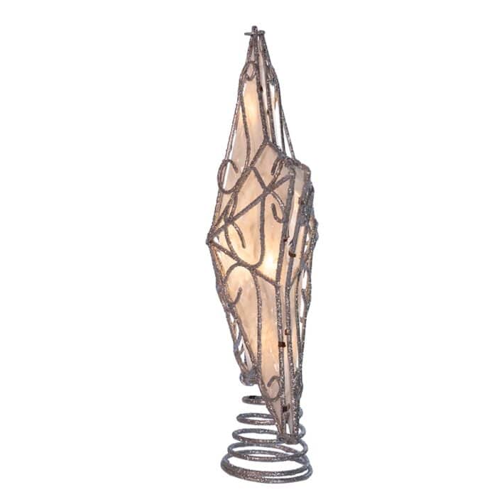 Capiz Swirl Star Treetop Side