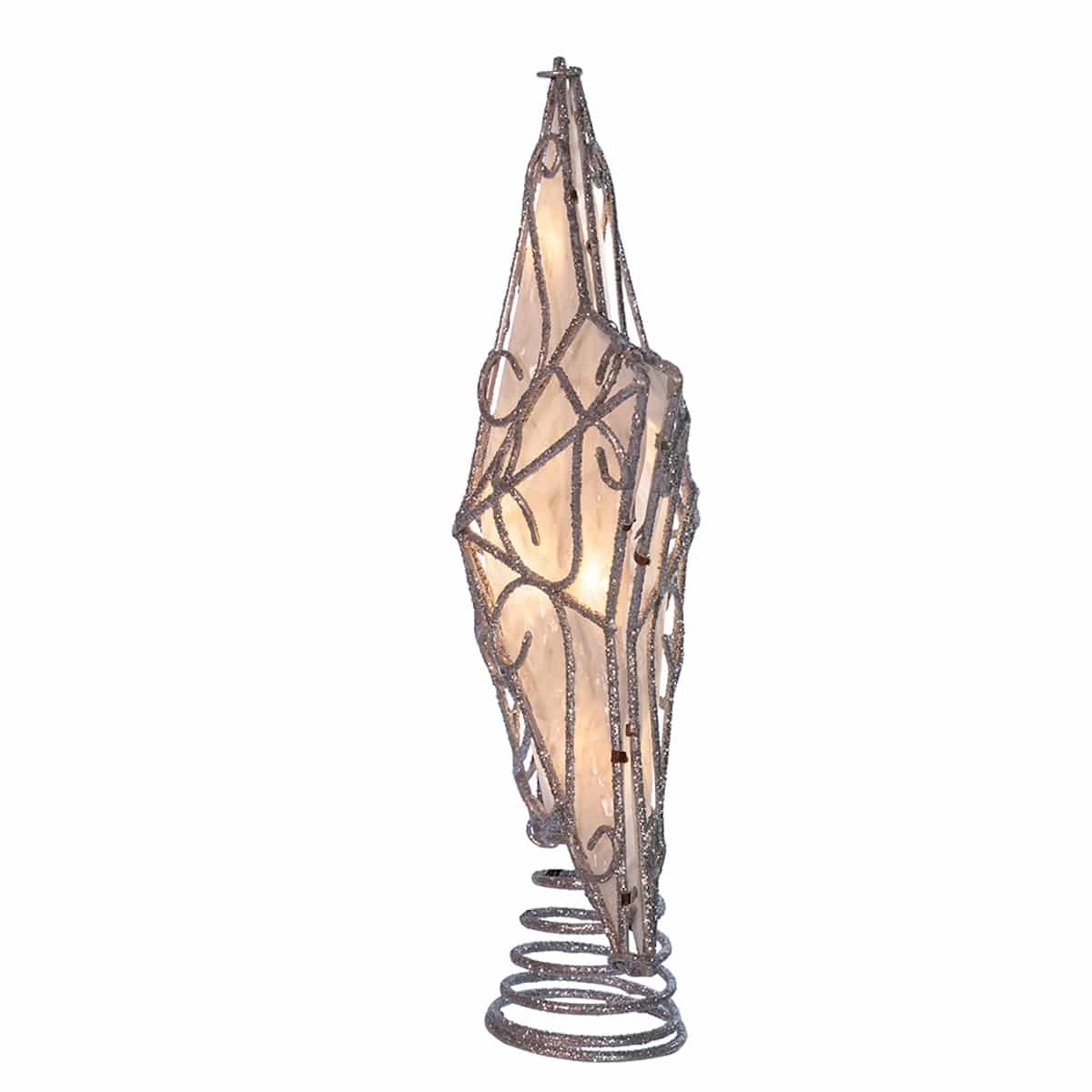 Capiz Swirl Star Treetop Side