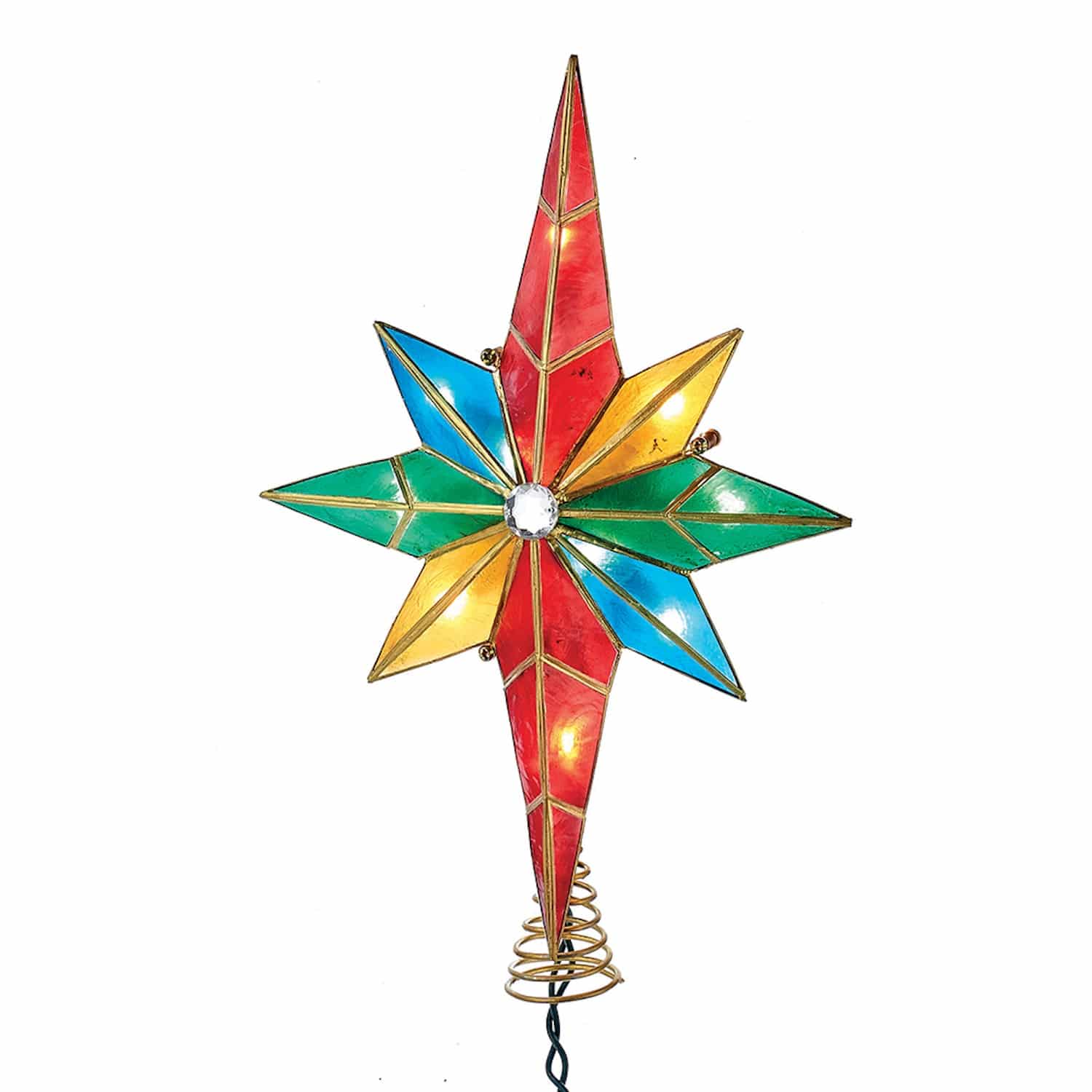 Colorful Capiz Bethlehem Star Tree Topper