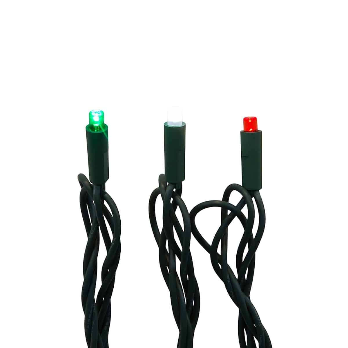 Frosted Red Green Pure White 5mm Led Lights Close Up