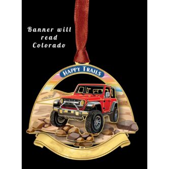 Happy Trails Jeep Colorado Ornament